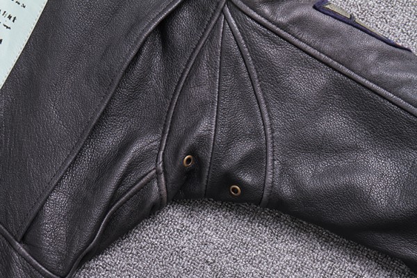 G1　本革　3XLサイズ　牛革　羊毛　　フライトジャケット　　ジャケット/革ジャン　ブラック_画像9