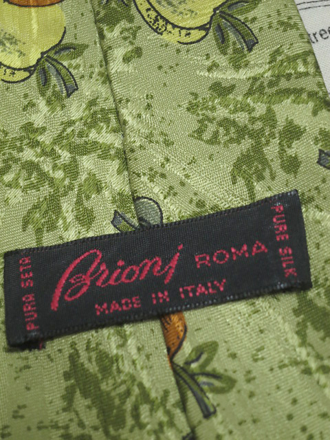 ブリオーニ Brioni 美品 未使用品 微光沢 ネクタイ イタリア製 シルク100% フルーツ 果実 ミックス S-005797 ゆうパケット_画像6