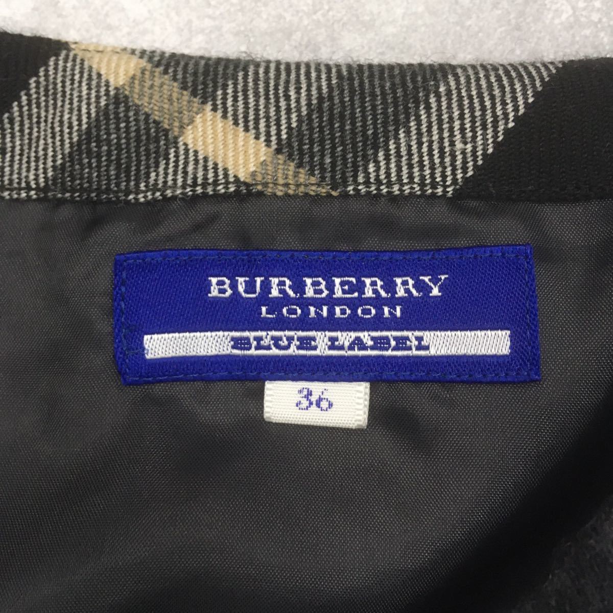 BURBERRY LONDON BLUE LABEL バーバリー ロンドン ブルーレーベル 巻きスカート 三陽商会 サイズ36 グレー