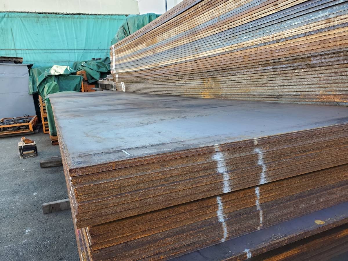 最安価格 新品 敷鉄板 未使用 5×20×厚さ22㎜ 現場 敷き鉄板 寸法 1,524 
