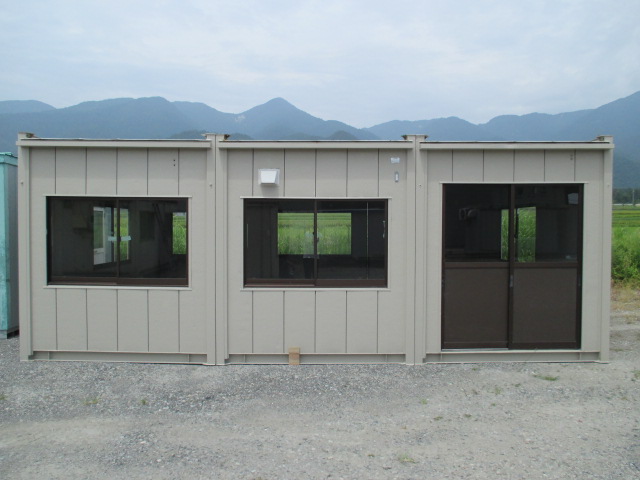 [ Aichi departure ] super house container storage room unit house car 12 tsubo used temporary house prefab Sanyo warehouse office work place 24 tatami .. place . road place agriculture 