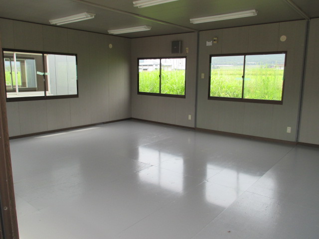 [ Aichi departure ] super house container storage room unit house car 12 tsubo used temporary house prefab Sanyo warehouse office work place 24 tatami .. place . road place agriculture 