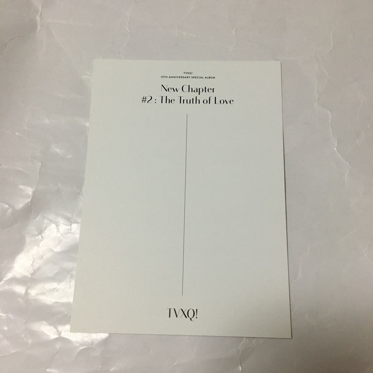 yuno card *New chapter #2 The Truth of Love* CD. go in card postcard Tohoshinki Yunho TVXQ!