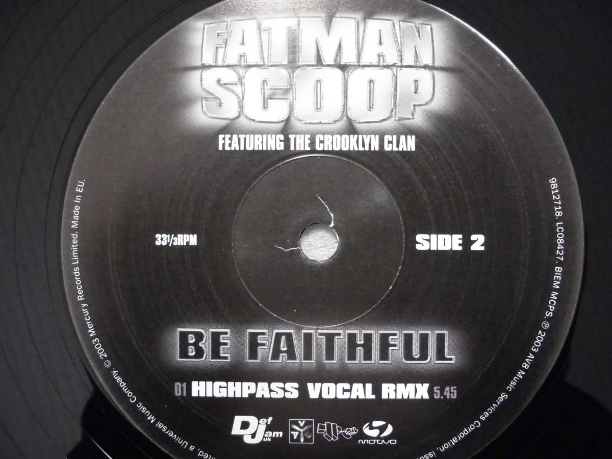 良盤屋 P-1957◆LP◆UK盤 Hip Hop、ファットマン・スクープ Fatman Scoop Featuring Crooklyn Clan Be Faithf＞2003　送料480_画像6