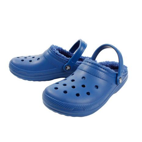 19.5cm クロックス （crocs） classic lined clog クラッシック ラインド クロッグ ブルー blue jean J1 ボア 新品_画像1