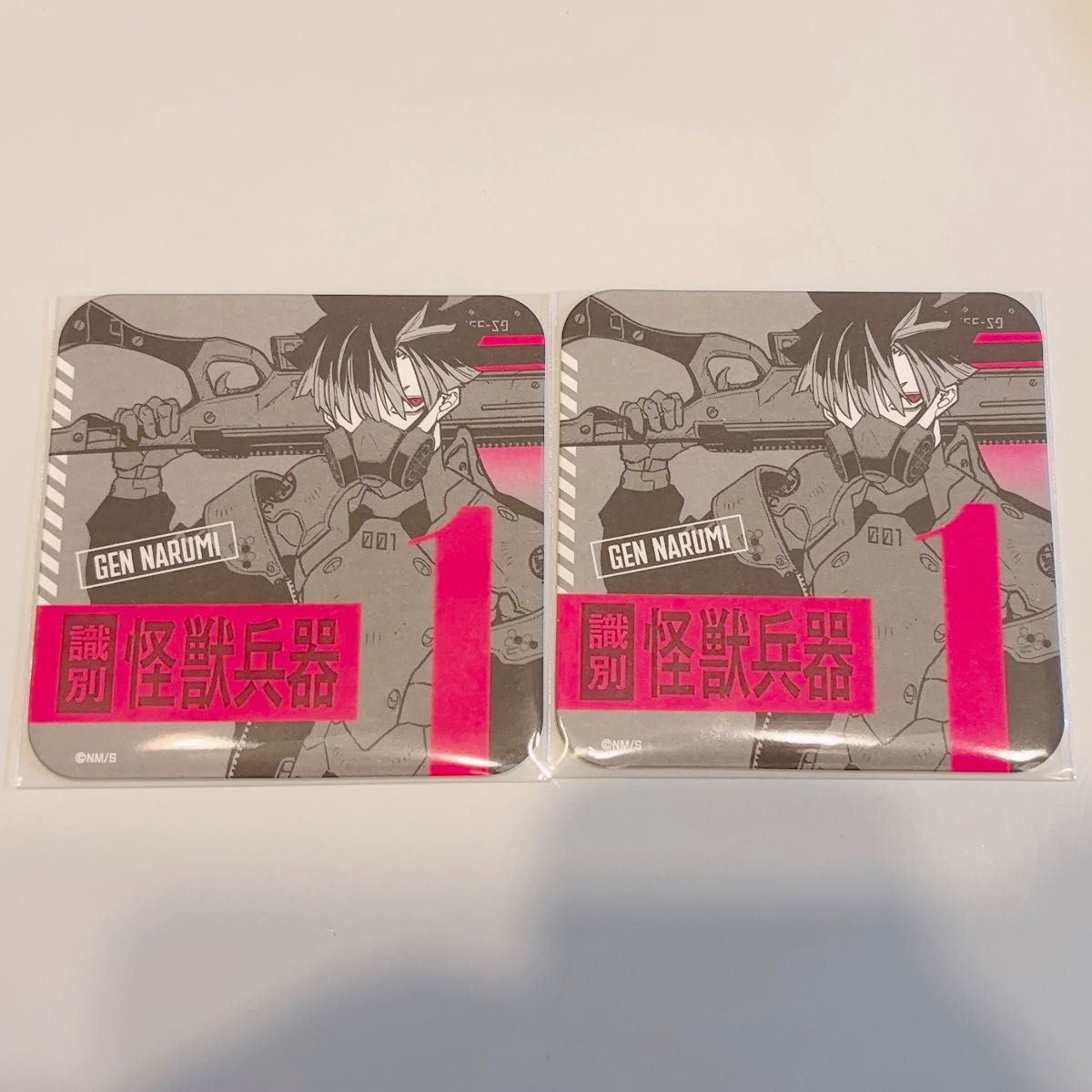 怪獣8号展 アートコースター 鳴海弦 2点 アトコ 原画展 コースター