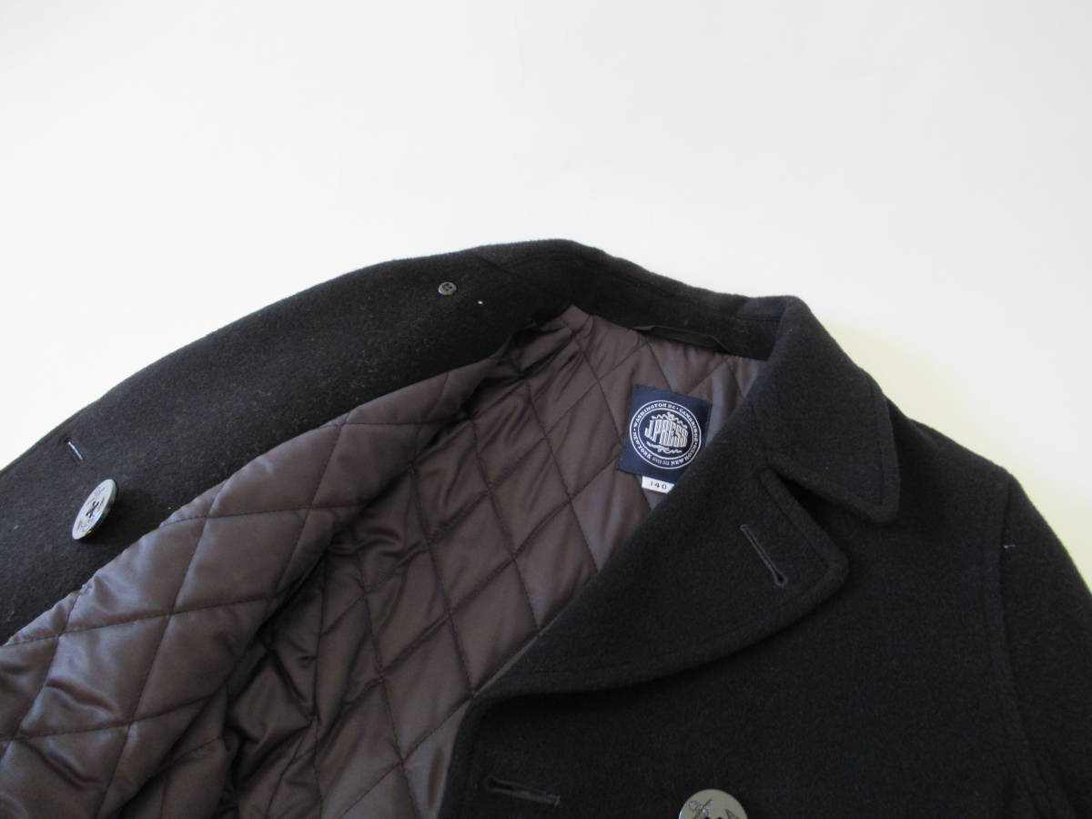 ##202011 prompt decision # J.PRESS J Press new goods black cashmere . pea coat 140