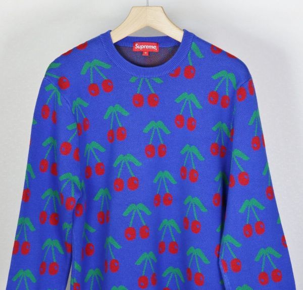 14AW SUPREME シュプリーム cherries sweater チェリー コットン