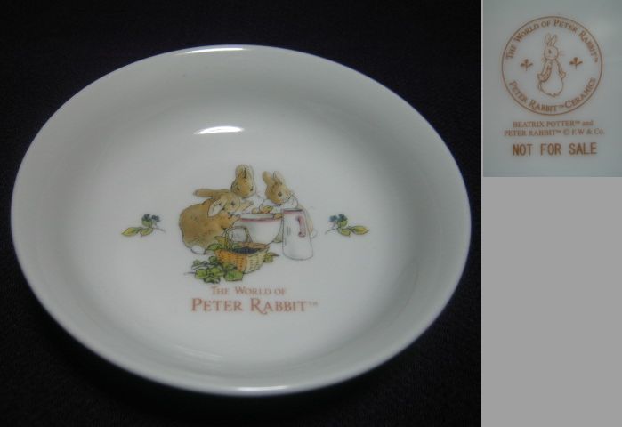  rare beautiful goods * Peter Rabbit deep small plate deep plate plate small bowl taking . plate .. plate plate diameter approximately 14.3cm regular goods not for sale BEATRIX POTTER 1 sheets *