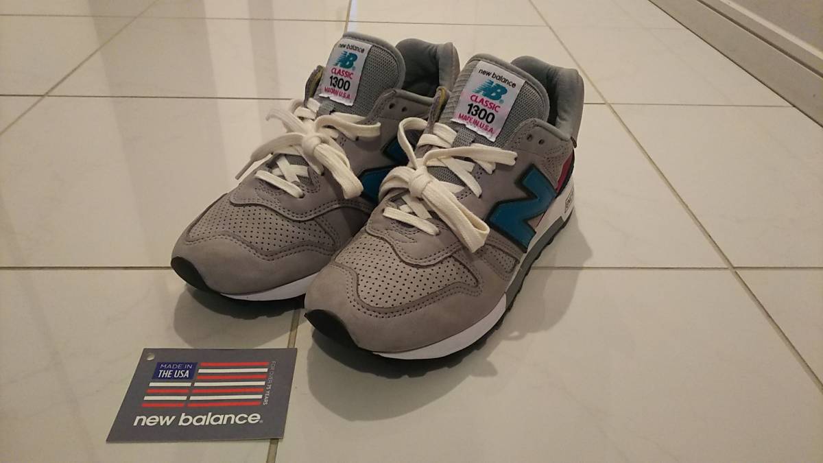 美品 男女兼用サイズ ニューバランス New Balance M1300DGR US7 25cm USA製 グレー/パープル