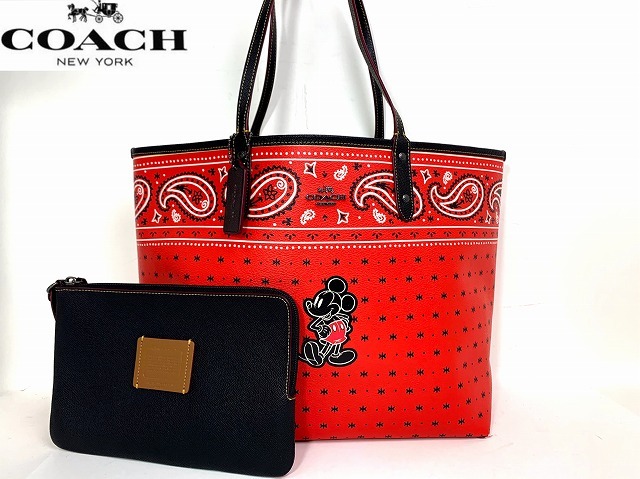 良品☆コーチ COACH コーチ×ディズニー コラボ ミッキーマウス