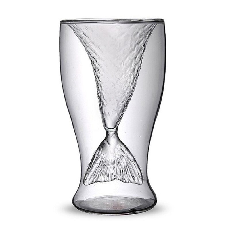  ◆最安にします◆人魚 ガラス グラス 100ml 尾 形状 ワイン ビール カクテル ウイスキー ブランデー コップ 耐熱 食器 キッチン AT10164_画像5