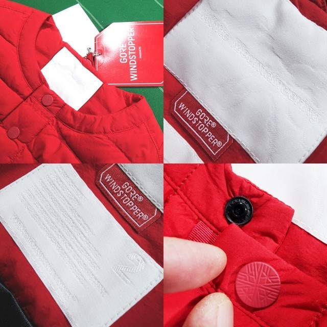 ^white mountaineering. manner goa Wind stopper shell down vest red 2(M) unused * tag attaching!!!^