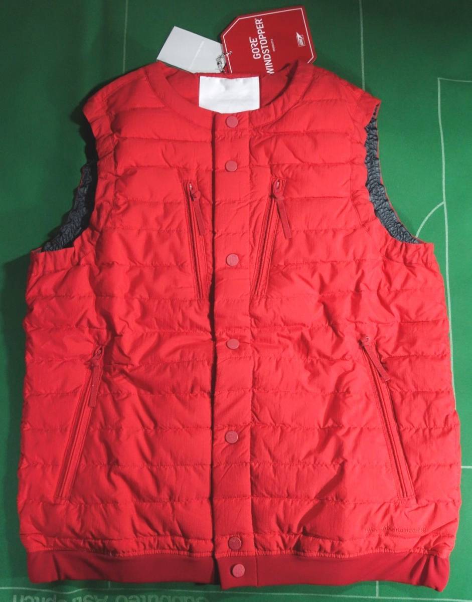 ^white mountaineering. manner goa Wind stopper shell down vest red 2(M) unused * tag attaching!!!^