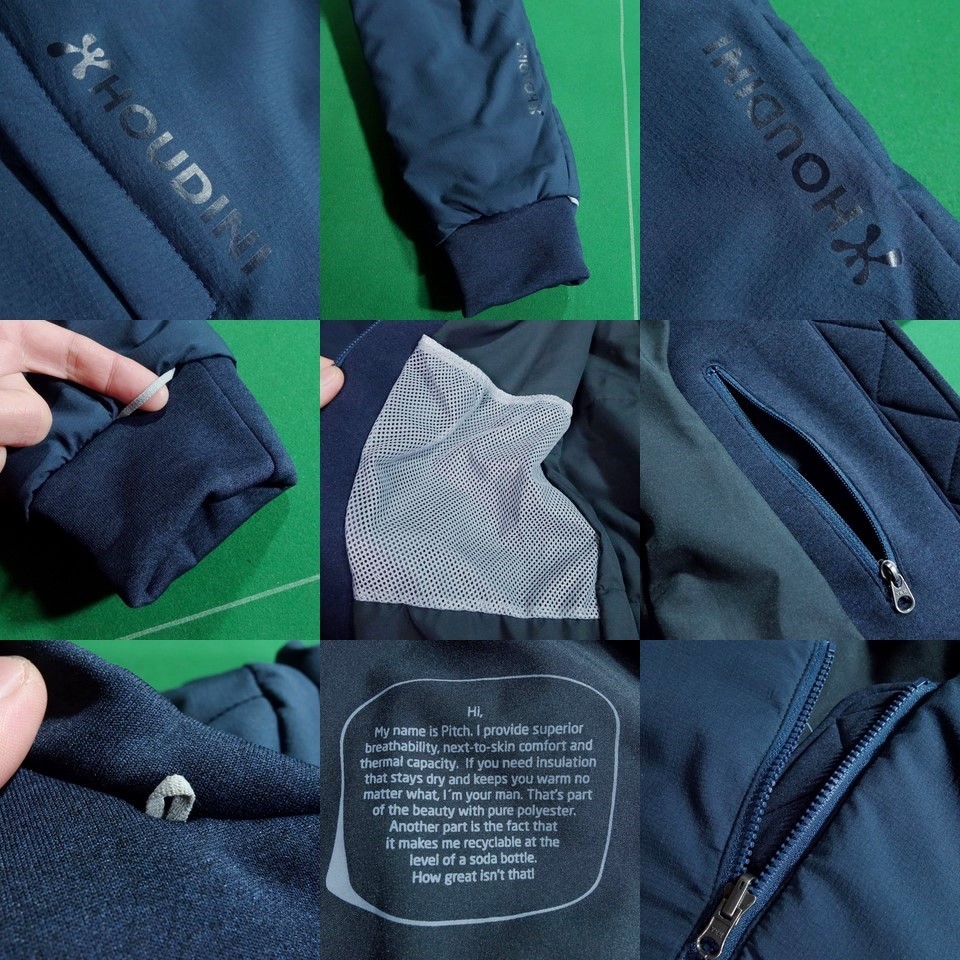 ▲フーディニ HOUDINI プリマロフト化繊中綿 タウンユース向けジャケット PITCH JACKET ネイビー S（JP-M） 未使用・タグ付!!!▲_画像5