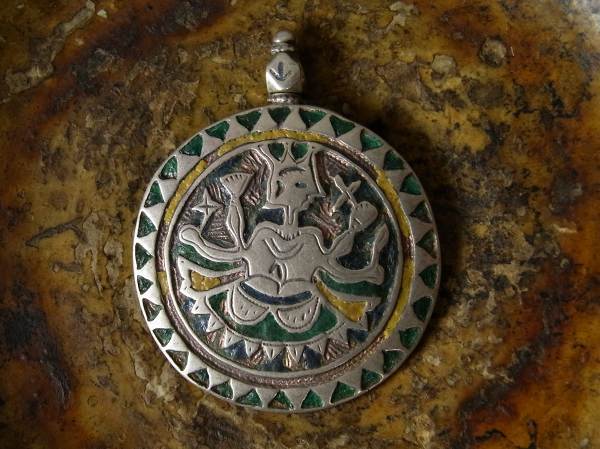 * old India... rare god sama pendant * Vishunu god &ψ~*siva god 