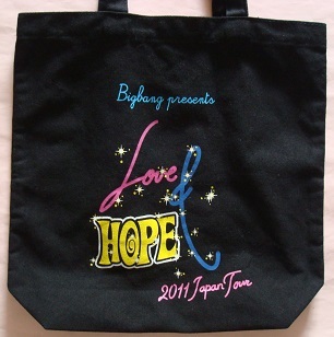 BIGBANG LOVE&HOPE TOUR 2011 公式グッズ エコバッグ G-DRAGON TOP SOL D-LITE VI ジヨン トップ ヨンべ テソン スンリ_画像2