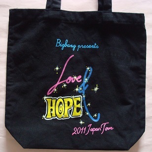 BIGBANG LOVE&HOPE TOUR 2011 公式グッズ エコバッグ G-DRAGON TOP SOL D-LITE VI ジヨン トップ ヨンべ テソン スンリ_画像4