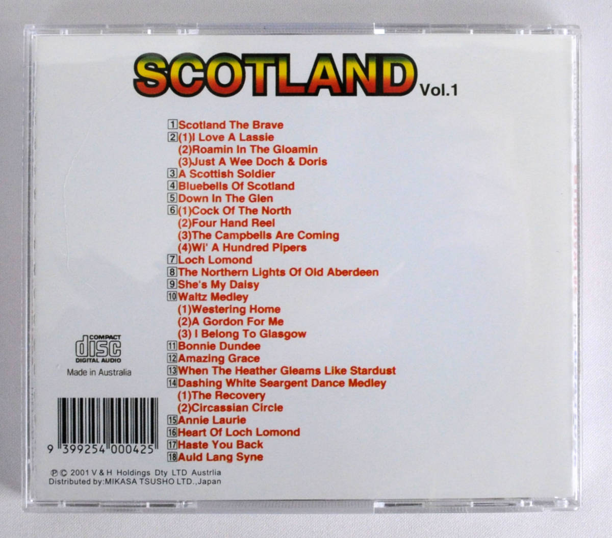 SCOTLAND 26 GREAT FAVOURITES Vol.1 スコットランド名曲集１ CD_画像2