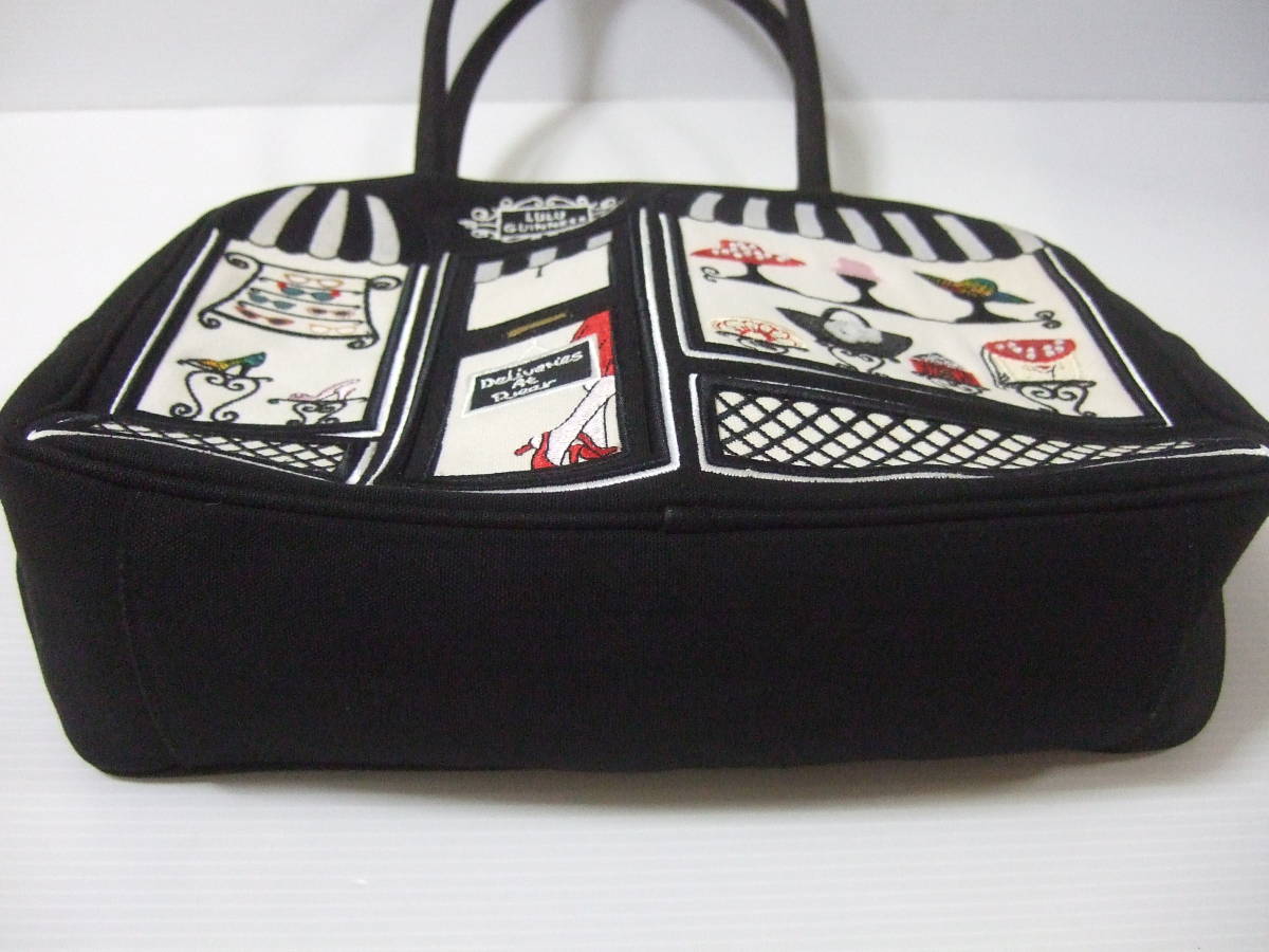 lulu guinness bag deliveries at Lulu Guinness black black glasses sunglasses shoes hat pattern bag 