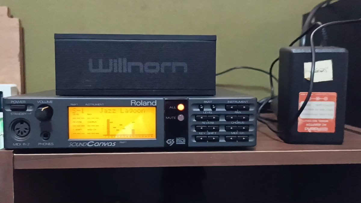 【リモコン・外箱付き】Roland SC-55 ローランド SOUND Canvas MIDI音源モジュール