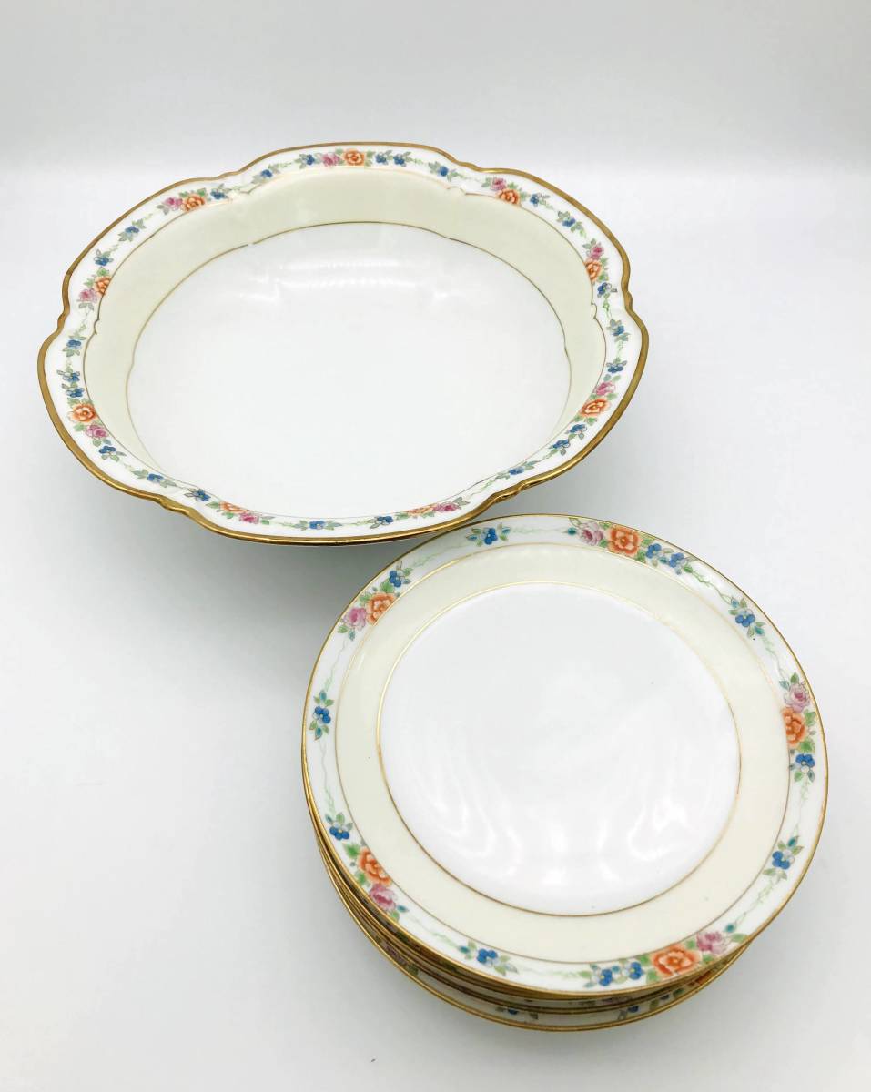 玄関先迄納品 （R2-0367）OLD NORITAKE オールドノリタケ 金彩花