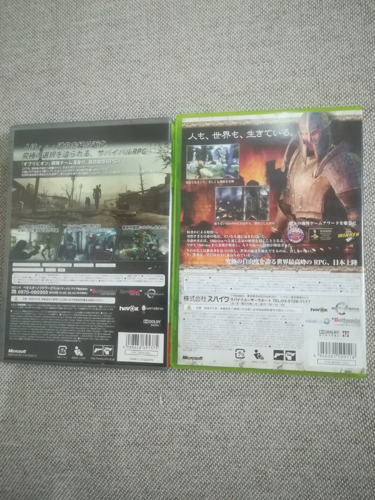 X360 Fallout3とOBLIVION