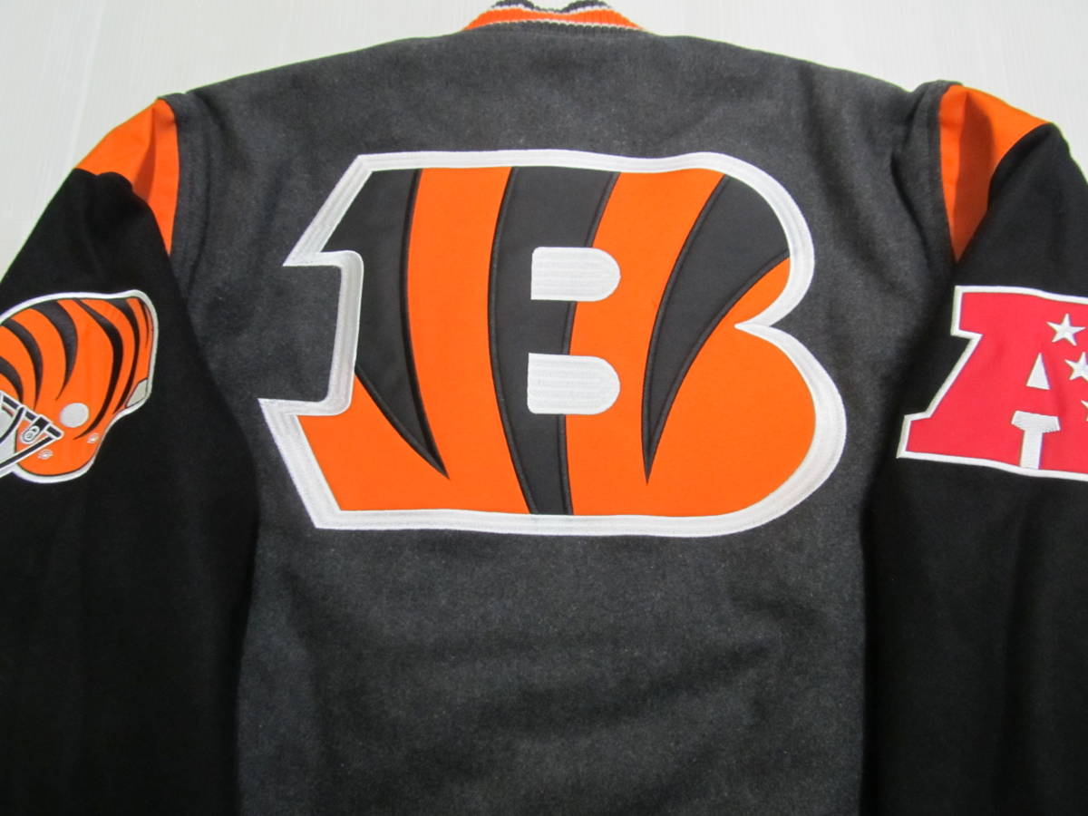 BD14 JH Design Cincinnati Bengalsウールリバーシブル ジャケット/NFL 