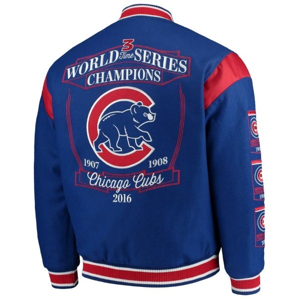 BD9)JH Design Chicago Cubs World Series Champions ウールリバーシブル ジャケット/MLB/CUB103BAN8/2XL/USサイズ