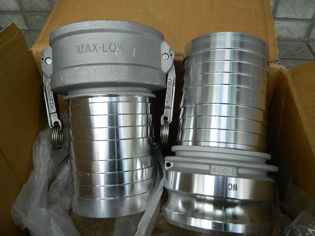 未使用　＊ 　MAX-LOK　ワンタッチ継手 マックスロック 　：　400－C・400－E 　　（計6点）_オス・メス　各3点　、計6点セット