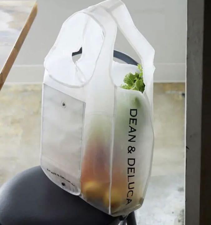 [ новый товар * не использовался ]DEAN&DELUCA покупка сумка прозрачный Dean and Dell -ka эко-сумка compact складной бесплатная доставка 