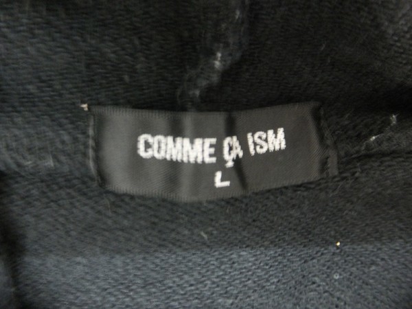 COMME CA ISM コムサイズ メンズ スウェット ダブルジップパーカー L 黒_画像2
