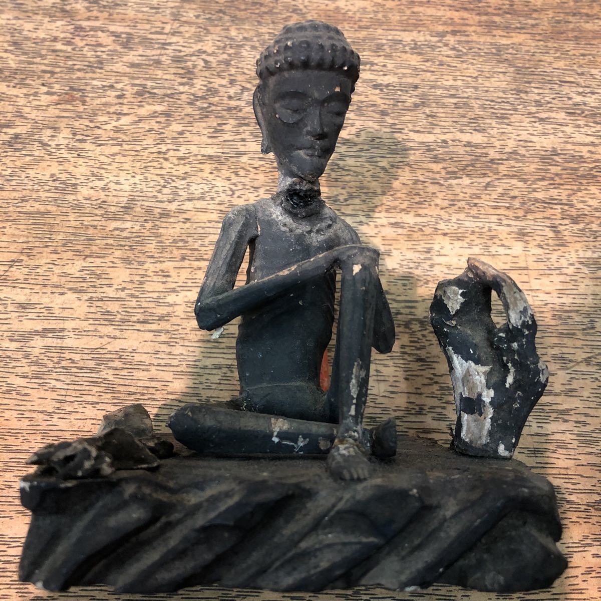 アンティーク　仏教美術 仏像 木製　傷あり 骨董品