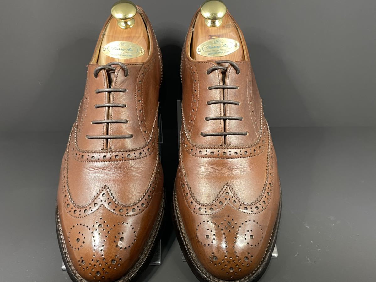 即決 送料込み Lloyd Footwear ロイドフットウェア 25.5cm相当 UK7E ウイングチップ フルブローグ 内羽根式 メンズ ブラウン  茶 革靴 皮靴