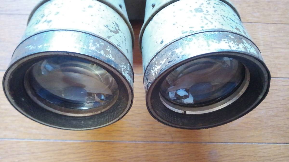 旧日本軍 大日本帝国 帝国海軍 8糎 主高角 双眼望遠鏡 15倍 45度 8cm 対空双眼鏡 駆逐艦 日本光学 ニコン NIKON _画像10