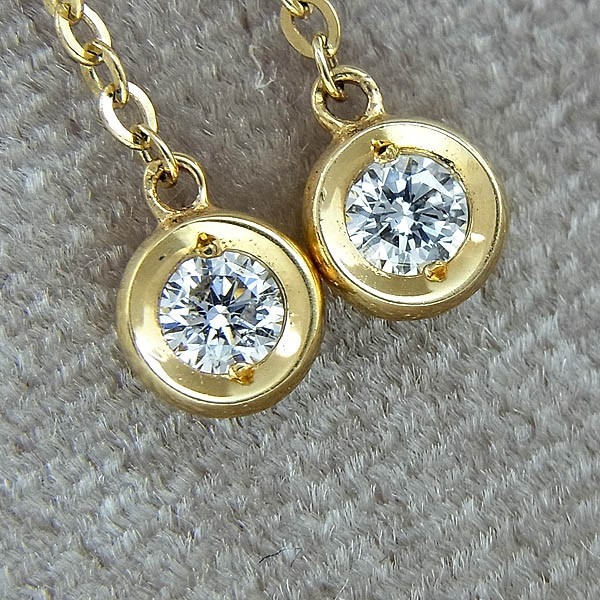 K18 ピアス 揺れる ダイヤロングピアス D:0.25ct/1.8g | residef.com