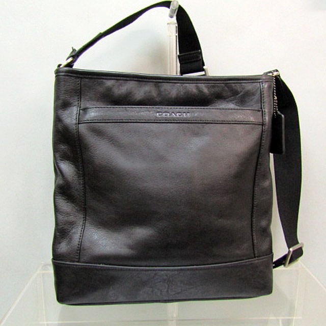 COACH コーチ ショルダーバック カーフ/ブラック中古_画像1