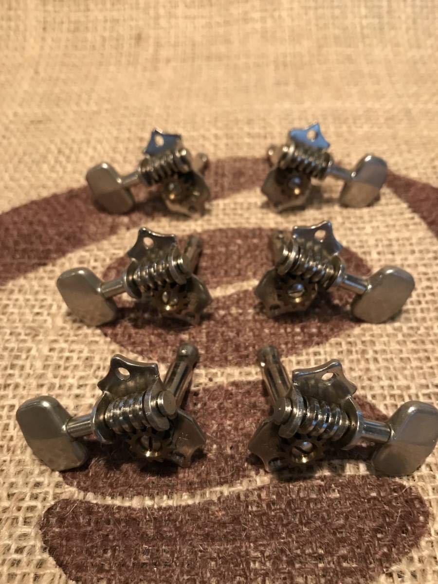 Vintage Grover Sta-Tite Tuners 1960's For Martin,Guild Etc. Nickel Set_画像1