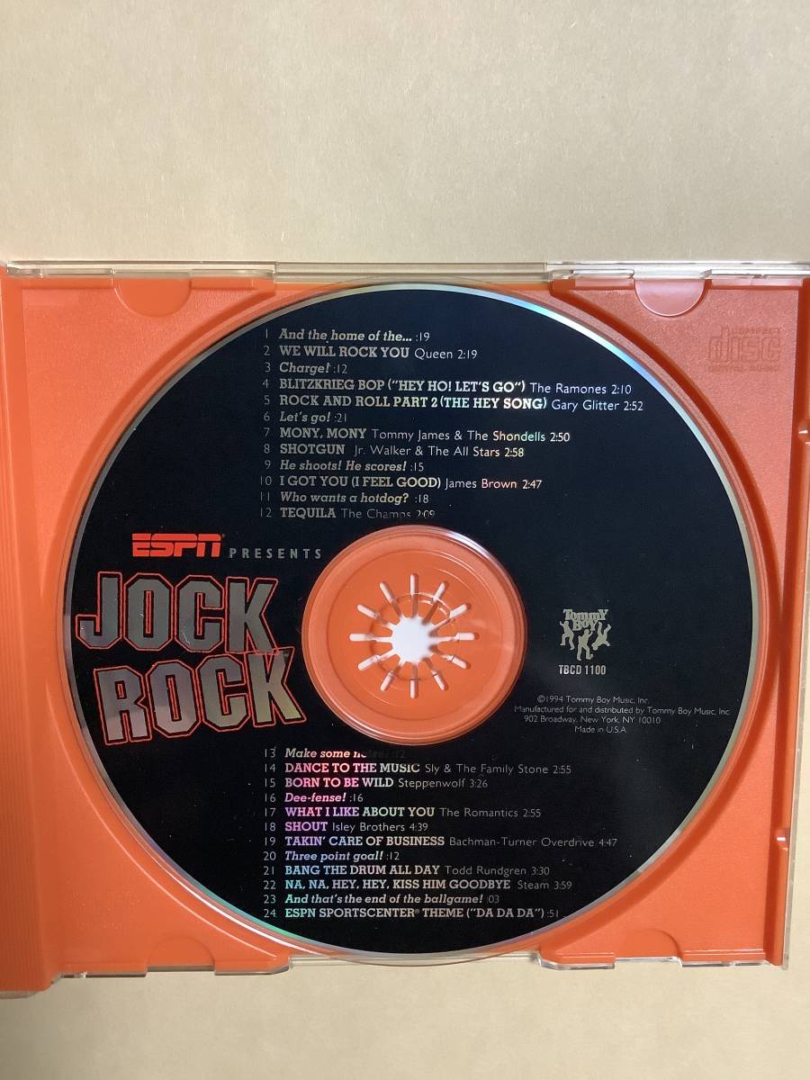 送料無料 ESPN PRESENTS JOCK ROCK VOLUME 1 輸入盤 オムニバス 24曲 クイーン ラモーンズ スライ&ファミリーストーン トッド ラングレン