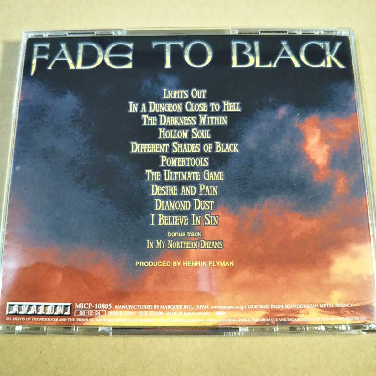 中古CD EVIL MASQUERADE / イーヴル・マスカレード『Fade To Black』国内盤/帯有り MICP-10805【1031】