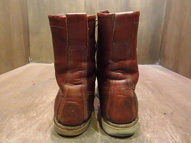 ビンテージ~70's●RED WING?モックトゥワークブーツ茶●201105n1-m-bt-28cm 60s1960s1970sレッドウィングレザー_画像3