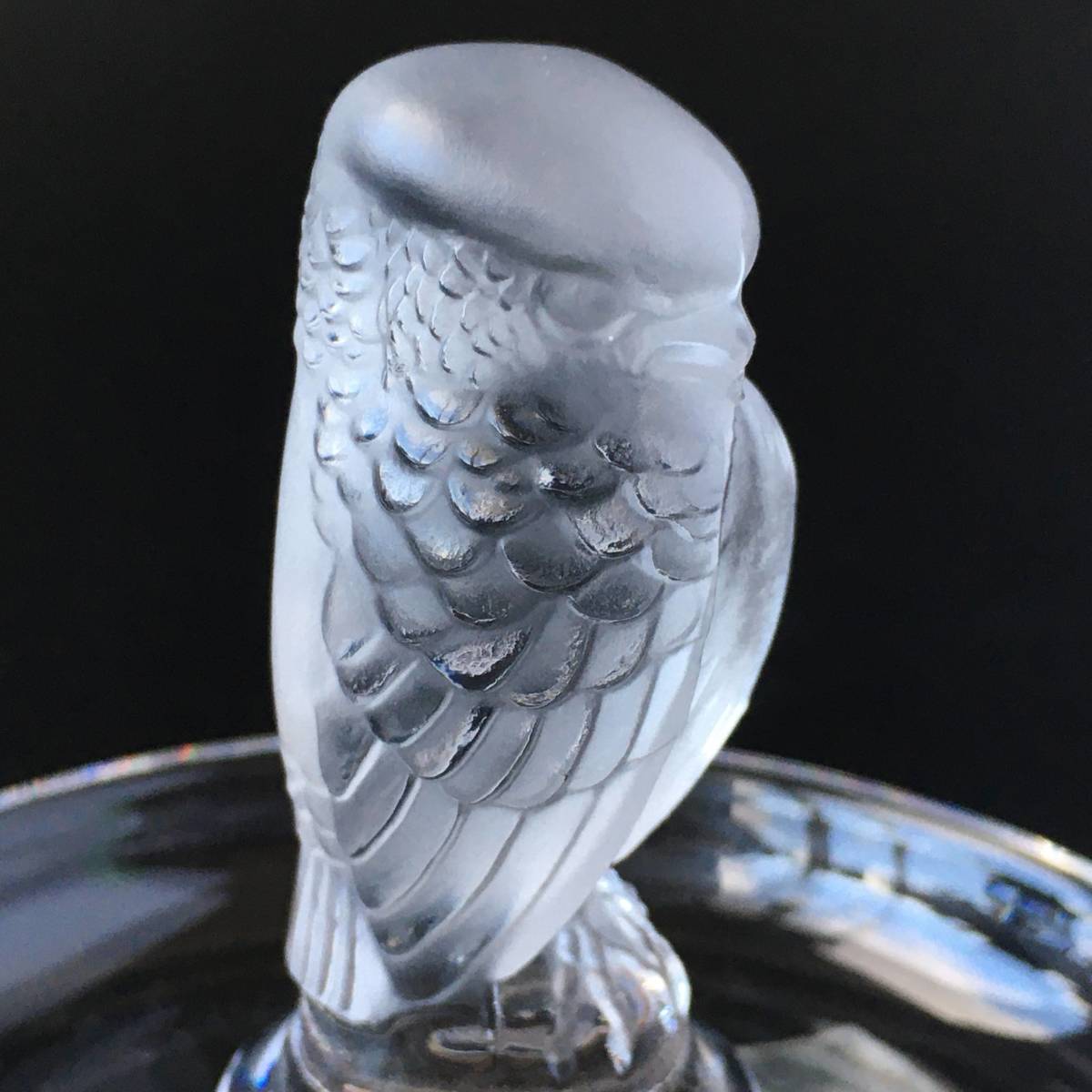 R.lalique ルネ・ラリック 鷹 フクロウ 「Rapace」 鳥 アッシュ ジュエリー リング トレイ 灰皿 置物 フランス ガラス