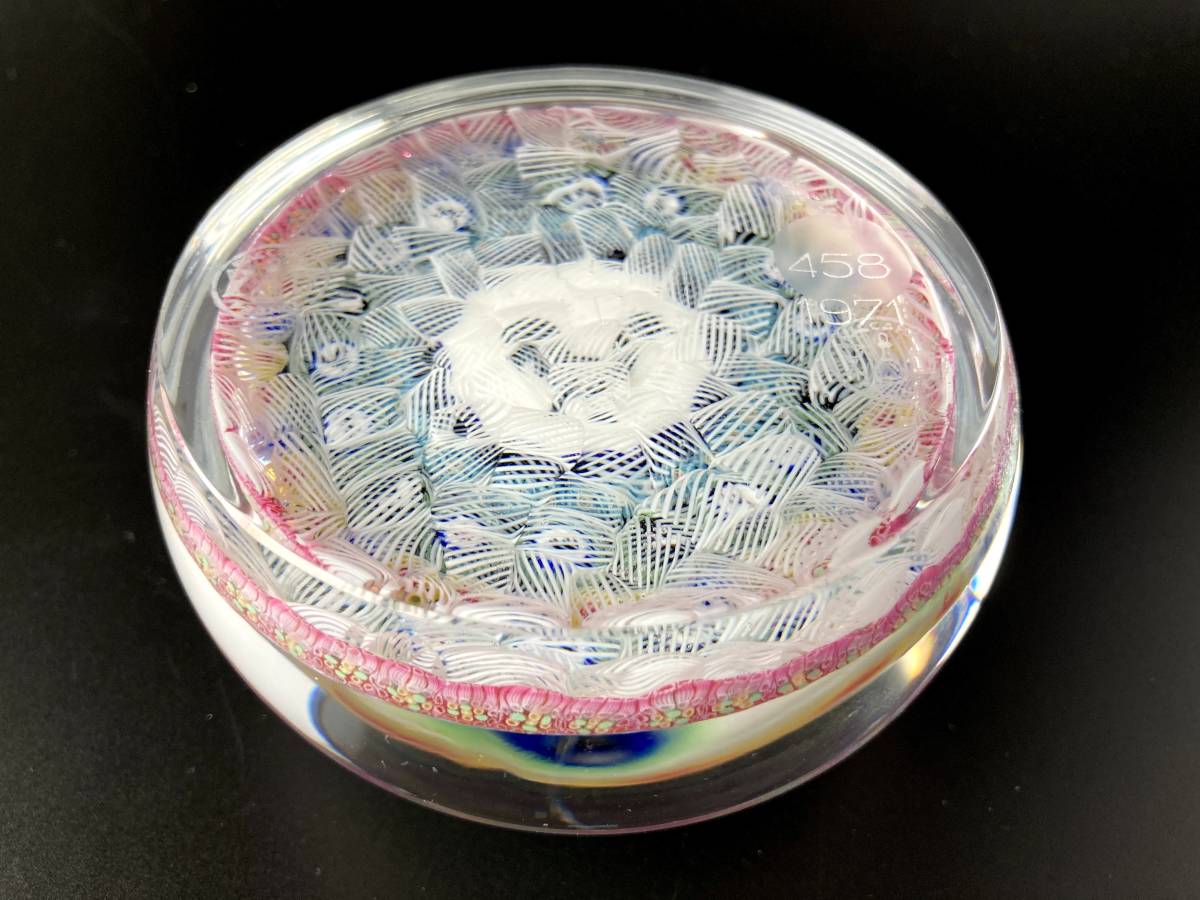 美品!】バカラ Baccarat ミルフィオリ ドーム型 ペーパー 美品!】バカラ Baccarat ミルフィオリ ドーム型 ペーパー