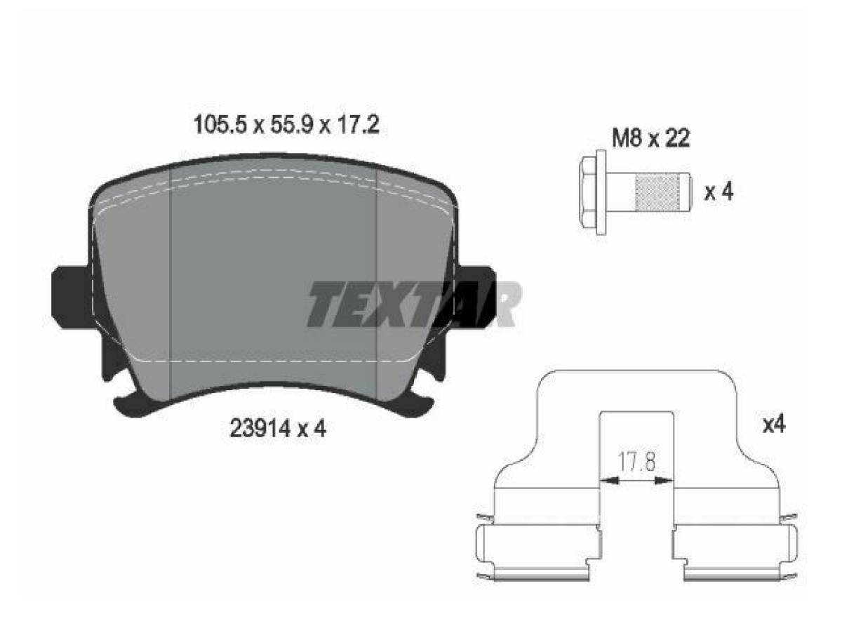 AUDI Volkswagen VW A3 A4 A6 TT TTS ゴルフ パサート 他 リア/リヤ ディスク/ブレーキパッド 左右 1K0698451D 3C0698451 4F0698451E 新品_画像4