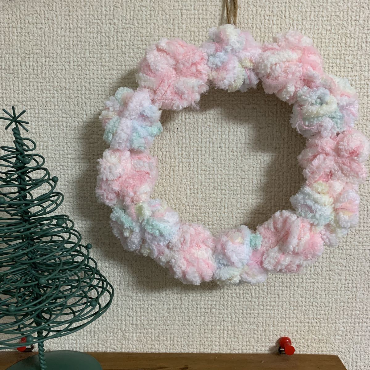Paypayフリマ ハンドメイド クリスマス リース 毛糸 Paypayフリマ ハンドメイド クリスマス リース 毛糸