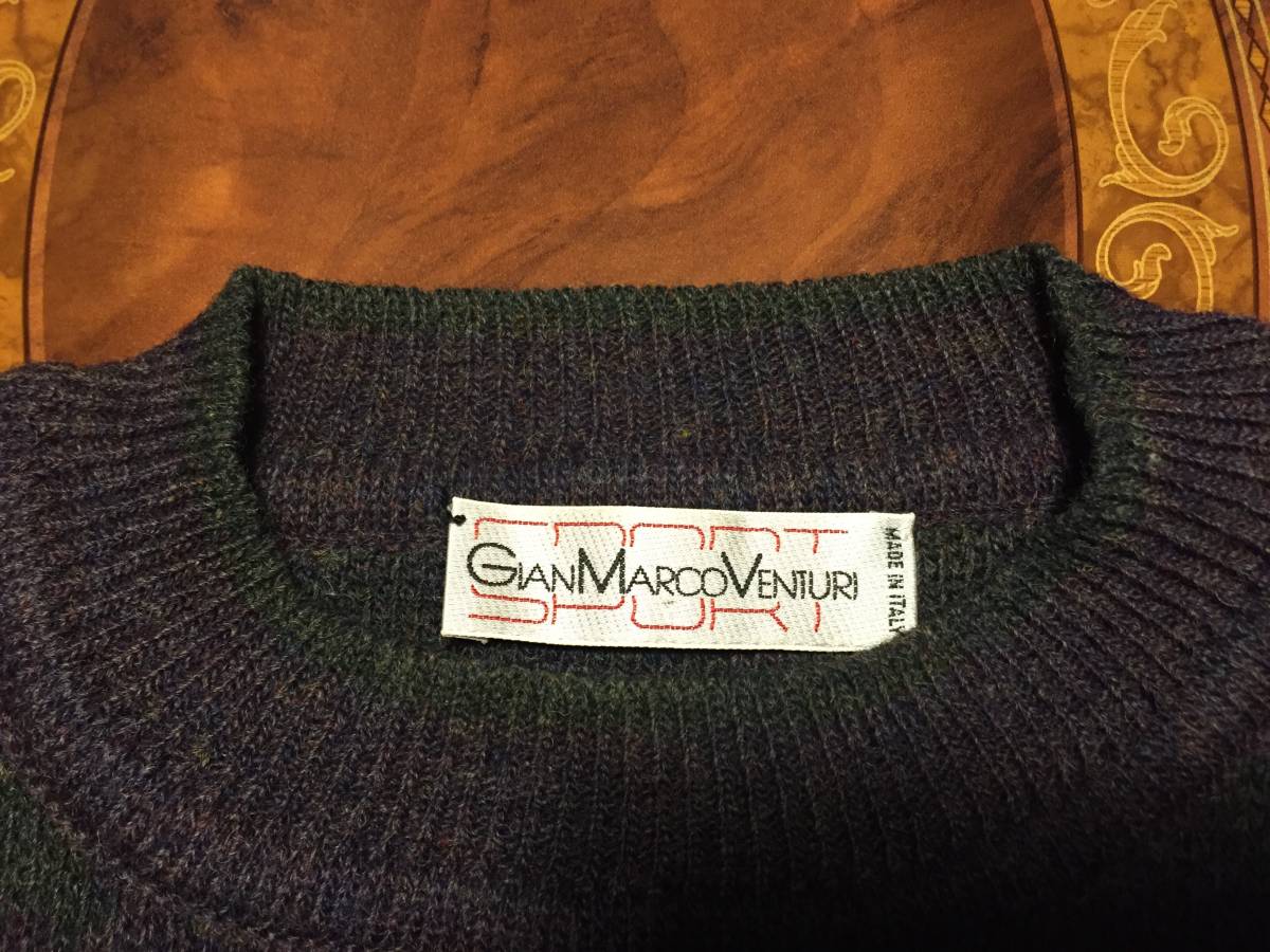 イタリア製 GIAN MARCO VENTURI・ニット刺繍セーター・ジャンマルコ