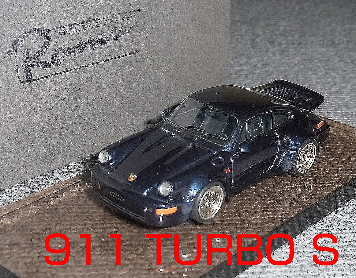 MR collection конечный продукт 1/43 Porsche 911 Turbo S blue metallic 1992 (964) PORSCHE турбо light weight Geneva Motor Show 1992