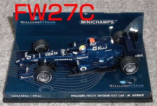 1/43 ウイリアムズ BMW FW27C ウェバー テストカー WILLIAMS