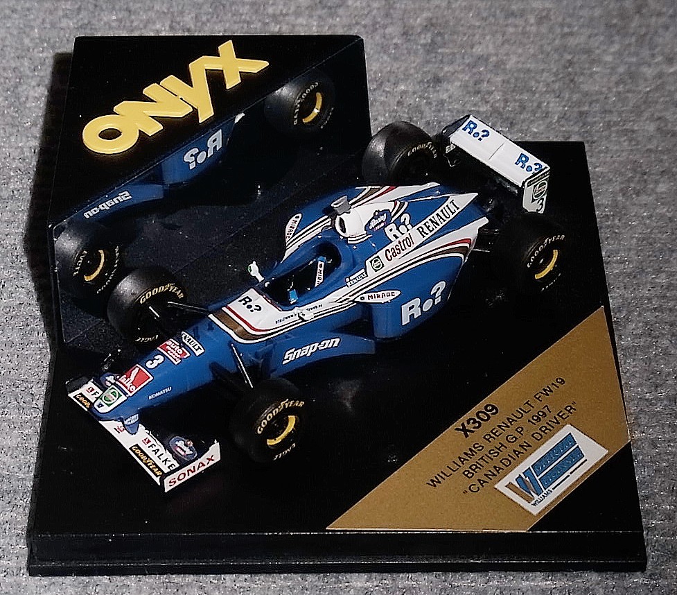 X309 1/43 ONYX ウイリアムズ ルノー FW19 ビルヌーブ 1997 イギリスGP
