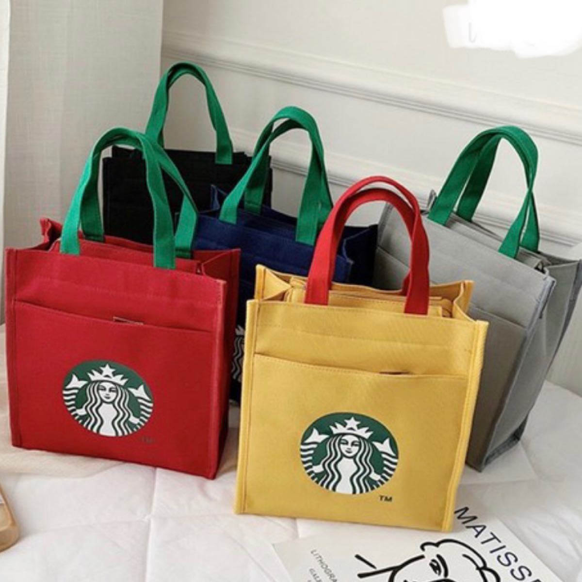 スターバックス トートバッグ STARBUCKS イエロー  エコバッグ